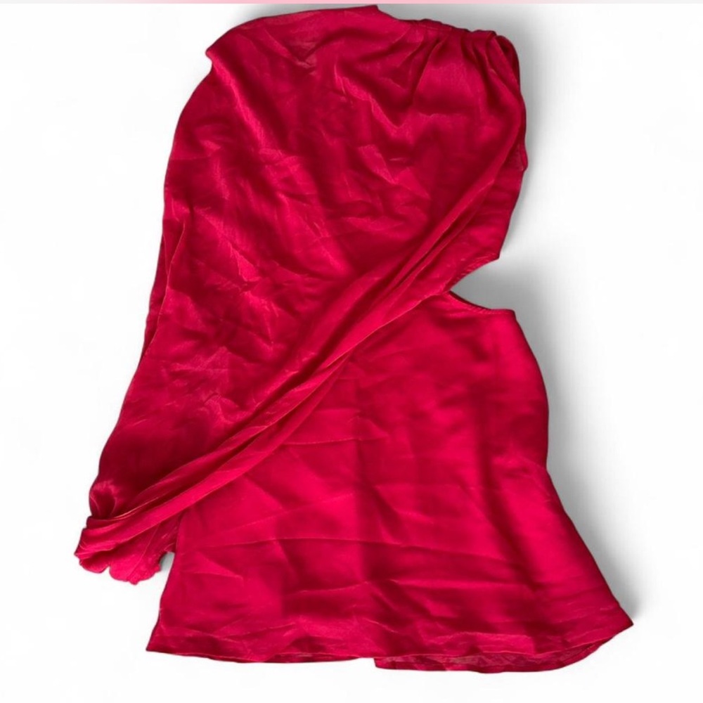 ASOS One-Shoulder Red Mini Dress - Picture 4 of 5